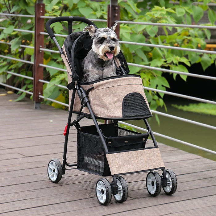 Pet Dog Carrier Stroller Cat Cart Outdoor Breathable Lightweight Foldable 3 Colors Pet Dog Carriers Stroller переноска для собак - Small to Tall Pet Co.