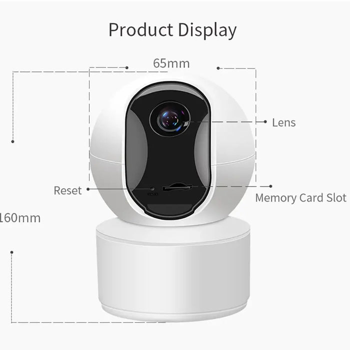 8MP 4K 2022 Version Indoor WiFi Surveillance Camera 360° AI Human Detection Tracking Two-Way Audio For Baby/Pet - Small to Tall Pet Co.