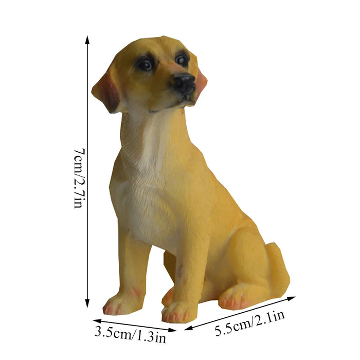 1Pc Lovely Dog Ornaments Creative Landscaping Doll Miniature Shop Dog Model Garden Puppy Figurine Home Decoration Accessories - Small to Tall Pet Co.