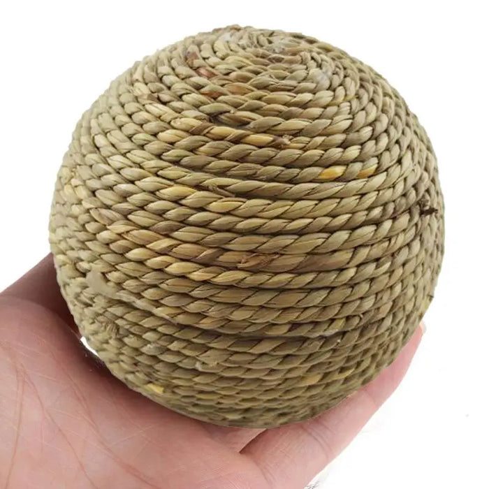 6cm Pet Chew Toy Natural Grass Ball For Rabbit Hamster Guinea Pig For Tooth Cleaning Supplies Small Pet Toys Rabbit Accessories - Small to Tall Pet Co.