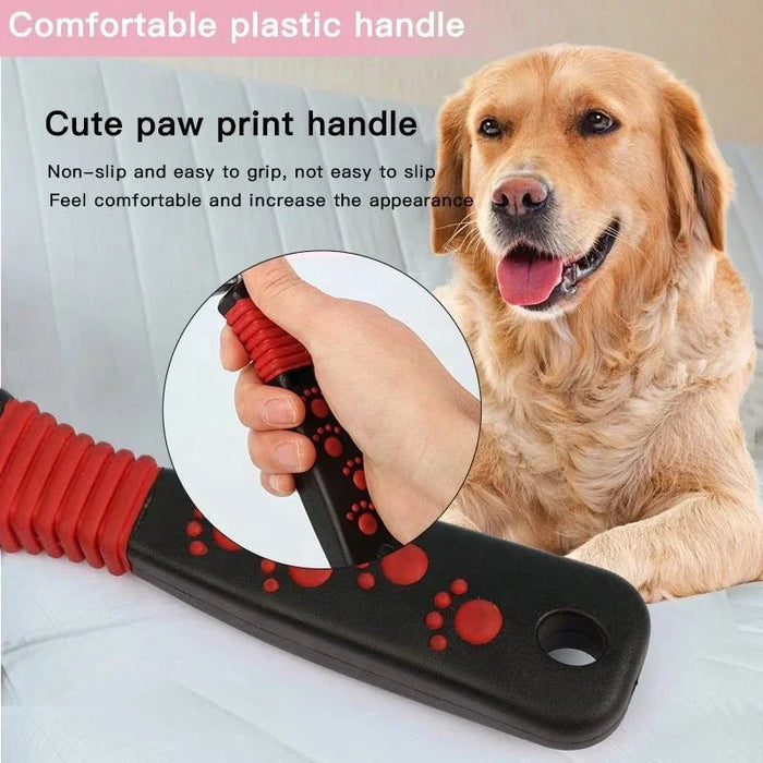 Pet Dematting Fur Rake Comb Brush Tool Dog and Cat Comb for Detangling Matted or Knotted Undercoat Hair Dog Grooming Brush - Small to Tall Pet Co.