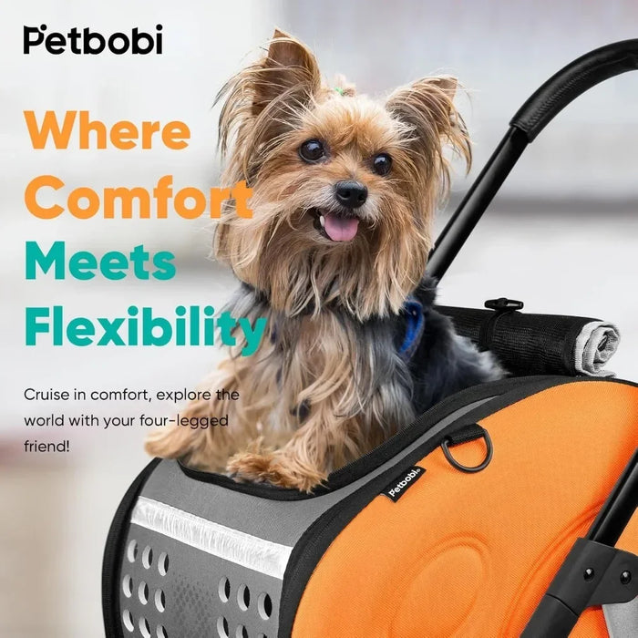 5-in-1 Dog Stroller with Detachable Carrier | Pet Strollers, for Puupy and Cats Up To 20 Lbs | Aluminum Frame - Small to Tall Pet Co.