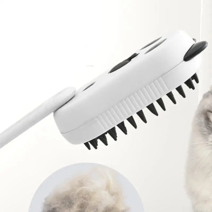 Steamy Dog Brush 4-in-1 Hair Removal Cat Combs Wiht Steamy Spray Pet Supplies Blue Light Grooming Tool USB Powered Fpr Pet Hair - Small to Tall Pet Co.