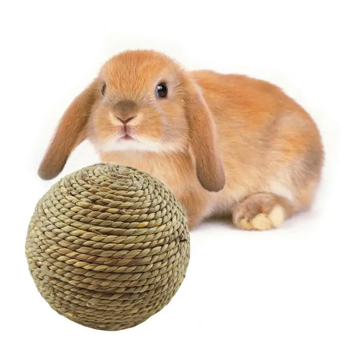 6cm Pet Chew Toy Natural Grass Ball For Rabbit Hamster Guinea Pig For Tooth Cleaning Supplies Small Pet Toys Rabbit Accessories - Small to Tall Pet Co.