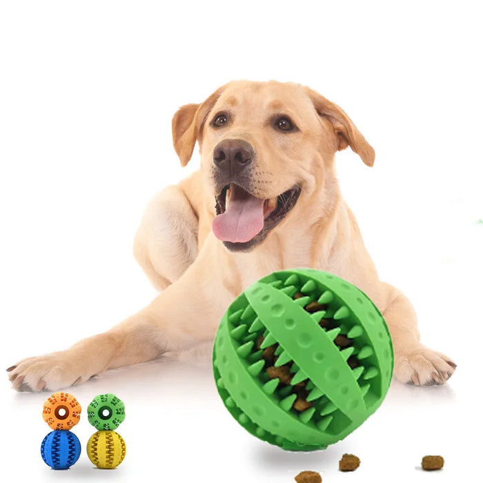 Silicone Pet Dog Toy Ball Interactive Bite-resistant Chew Toy for Small Dogs Tooth Cleaning Elasticity Ball Pet Products 5/6/7cm - Small to Tall Pet Co.