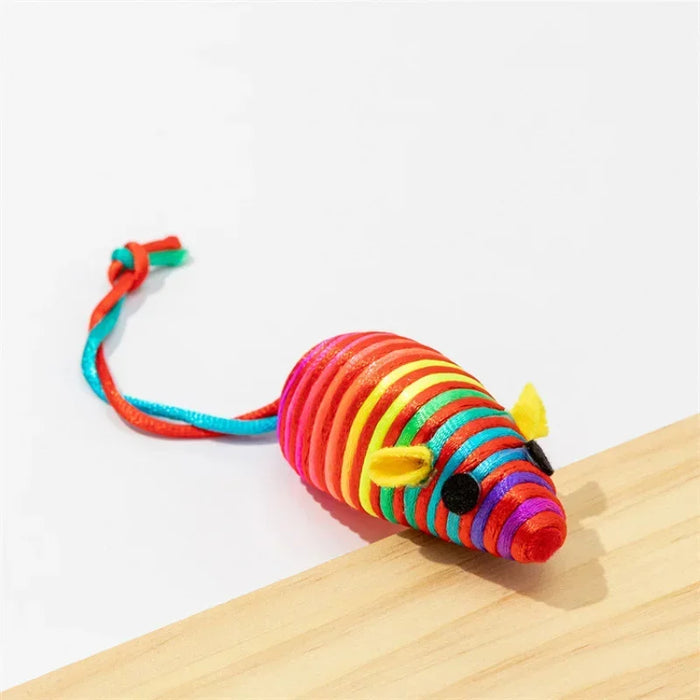 Pet Cat Toy Color Winding Mouse Cat Toy Pet Supplies Cat Interactive Chew Toy Pet Accessories Tooth Cleaning Tool - Small to Tall Pet Co.