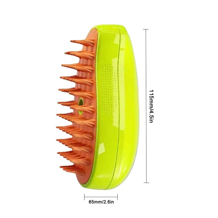 3 In 1 Cat Steamy Brush Dog Grooming Comb Self Cleaning Steam Cat Brush for Massage Dog Cat Hair Remover Comb Pet Grooming Brush - Small to Tall Pet Co.