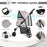 애완견 유모차 Portable pet trolleys 3 Wheels Pet Strollers Outdoor Travel Carrier Cat Dog Pet Cart Strollers - Small to Tall Pet Co.