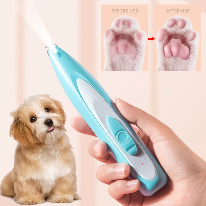 New Dog Paw Trimmer with LED Light Fully Waterproof Pet Hair Trimmer with LED Display Dog Clippers for Grooming 18mm Widen Blade - Small to Tall Pet Co.