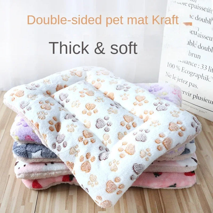 Double-sided Pet Mat Mats Short Plush Pet Sleeping Bed for Cats Small Dogs Cute Pet Pad Blanket Warm Kitten Cushion Cat Sofa Bed - Small to Tall Pet Co.