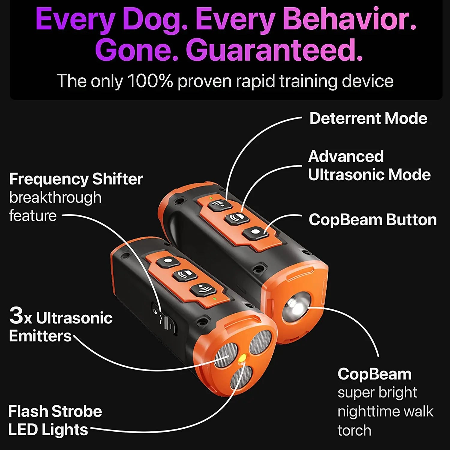 Ultrasonic Anti-Bark Dog Collar – USB Rechargeable