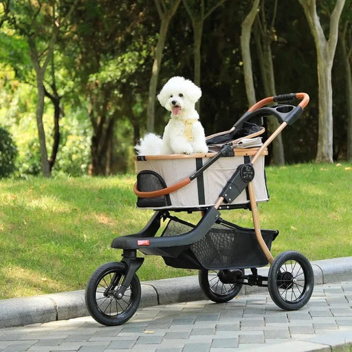 US Pet Stroller, Premium 3-in-1 Large Dog Stroller for Cats/Dogs with Detachable Carrier, Foldable Jogging Travel Stroller - Small to Tall Pet Co.