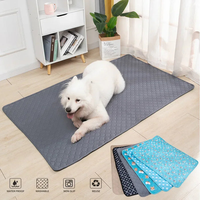 Washable Reusable Pet Pee Pad - Four-Layer Waterproof Dog Training Pad Pet Bed Urine Mat for Pet Car Seat Cover Pet Accessory - Small to Tall Pet Co.