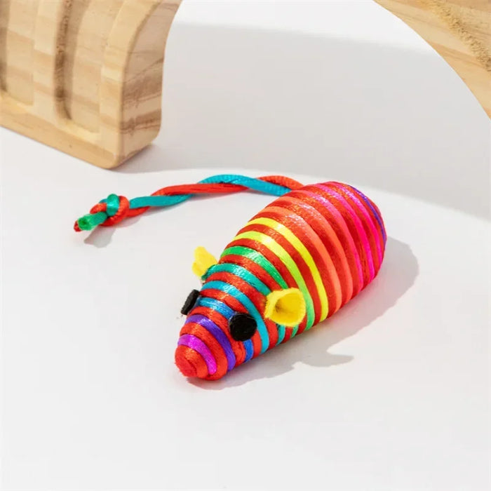 Pet Cat Toy Color Winding Mouse Cat Toy Pet Supplies Cat Interactive Chew Toy Pet Accessories Tooth Cleaning Tool - Small to Tall Pet Co.