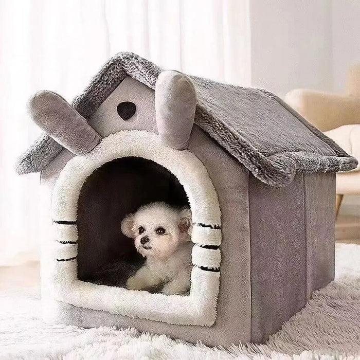 Soft Cat/Dog Bed Deep Sleep House Cats Winter House Removable Cushion Enclosed Pet Tent For Kittens Puppy Cama Cat Supplies - Small to Tall Pet Co.