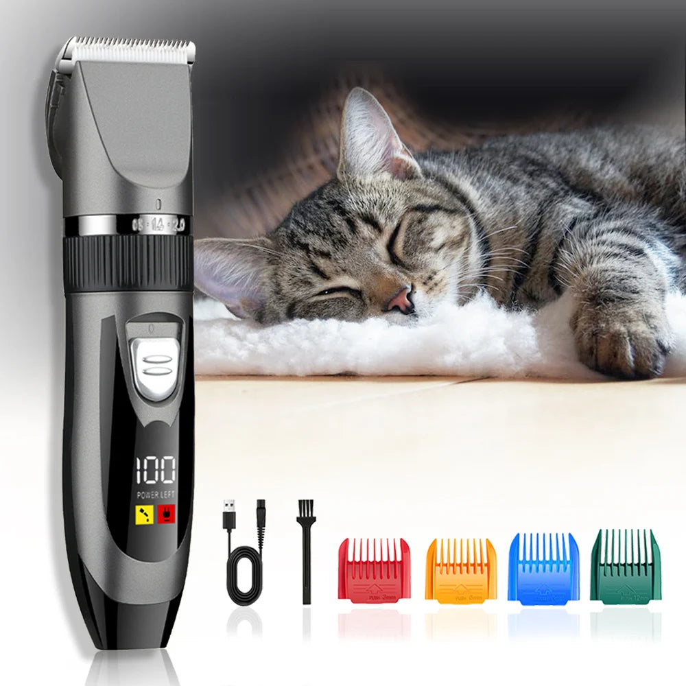 Professional Dog Hair Clipper Pet Trimmer Cat Shaver Animal Foot Hair Cutting Machine Grooming Kit for Sheeps Rabbits - Small to Tall Pet Co.