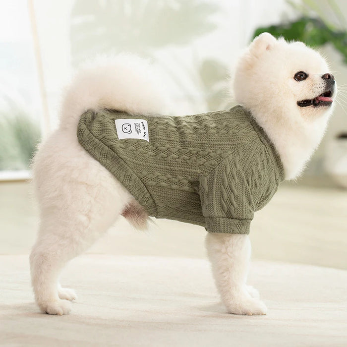 XS-2XL Dog Clothes Autumn Winter Dog Sweater Round Neck Pet Clothes for Small Medium Dogs Warm Soft Puppy Clothes Pet Supplies - Small to Tall Pet Co.