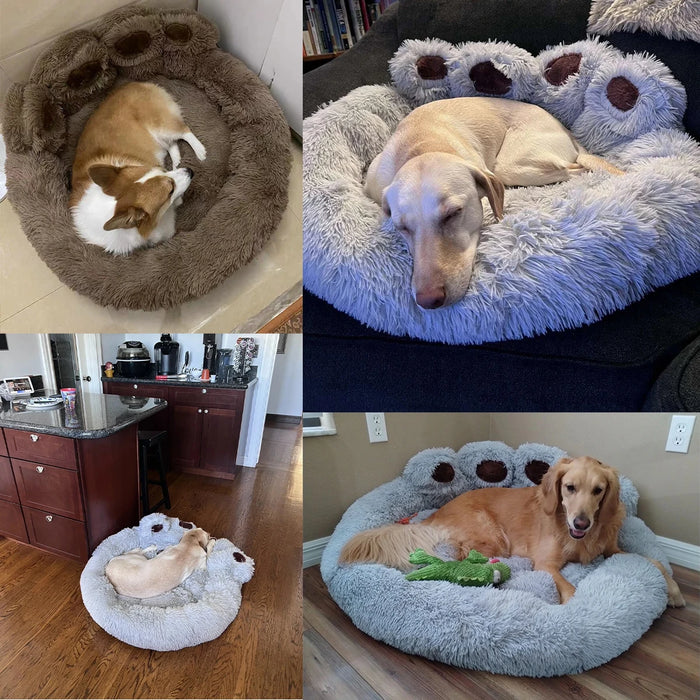 Fluffy Dog Bed Plush Kennel Accessories Pet Products Large Dogs Beds Bedding Sofa Basket Small Mat Cats Big Cushion Puppy Pets - Small to Tall Pet Co.