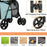 4-in-1 Double Pet Stroller for Dogs and Cats, 2 Detachable Carriers 4 Lockable Wheels Cat Strollers Pet Travel Cart, Collapsible - Small to Tall Pet Co.