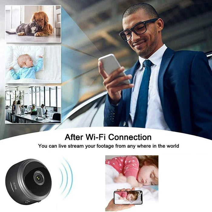 1080P HD Mini Camera WiFi Wireless HD Night Vision Camera Home A9 Remote Camera Kids Pet Safety Monitoring Wifi IP Monitor - Small to Tall Pet Co.