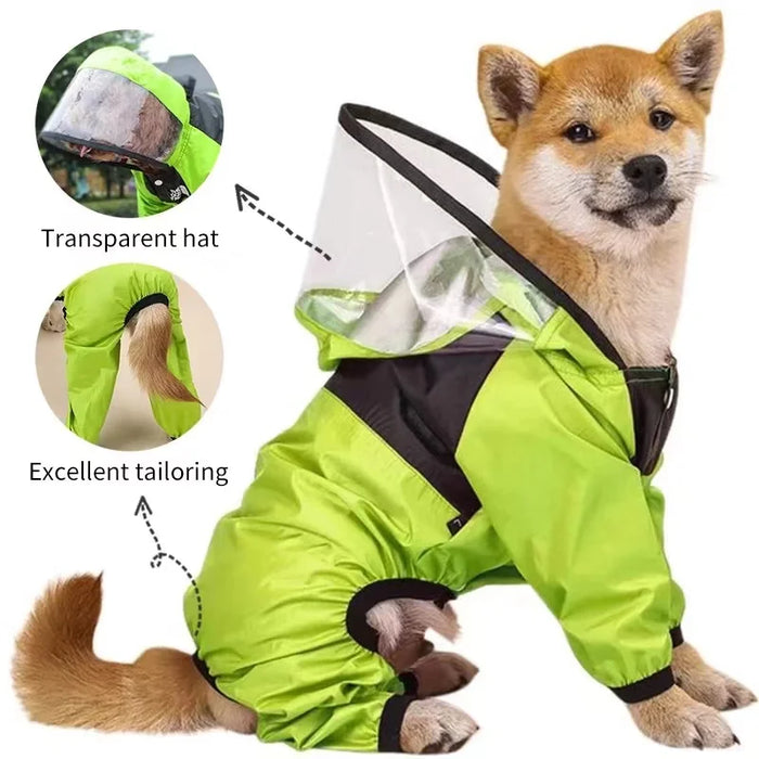 Pet Dog Raincoat The Dog Face Pet Clothes Jumpsuit Waterproof Dog Jacket Dogs Water Resistant Clothes for Dogs Pet Coat - Small to Tall Pet Co.