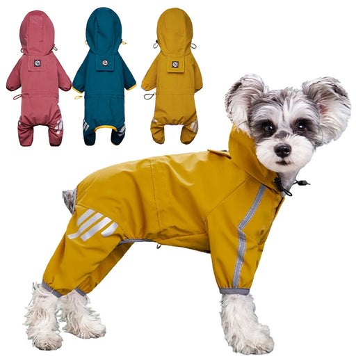 Dog Raincoat Reflective Waterproof Pet Clothes for Chihuahua Maltese Rain Coat Small Medium Dogs Jumpsuit Raincoat Dogs Overalls - Small to Tall Pet Co.