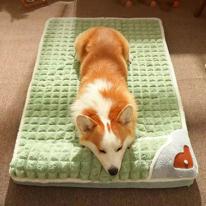 MADDEN Winter Warm Dog Mat Luxury Sofa for Small Medium Dogs Plaid Bed for Cats Dogs Fluff Sleeping Removable Washable Pet Beds - Small to Tall Pet Co.