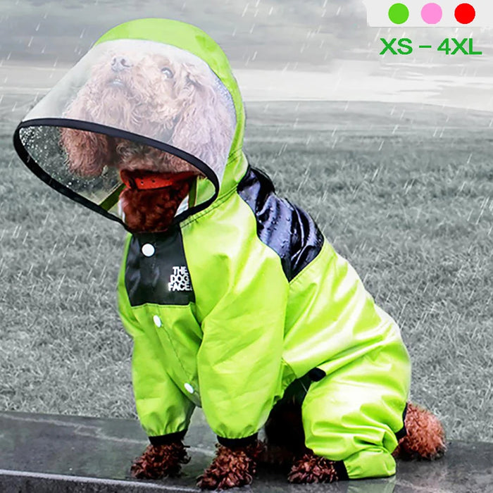 Pet Dog Raincoat The Dog Face Pet Clothes Jumpsuit Waterproof Dog Jacket Dogs Water Resistant Clothes for Dogs Pet Coat - Small to Tall Pet Co.