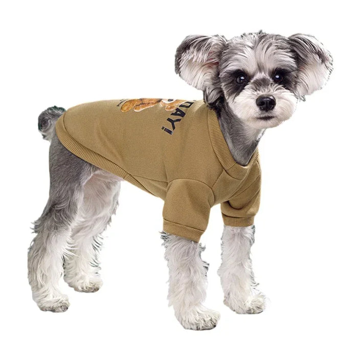 Dogs Winter Cute Clothes Puppy Warm Pullover Sweatshirt Bear Pattern Pet Jacket for Small Medium Dog Cat Coats Chihuahua Costume - Small to Tall Pet Co.