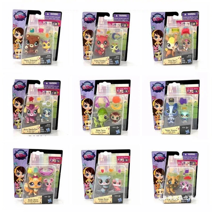 Hasbro Littlest Pet Shop CAT Rare Toy Dolls Stands Short Hair Figures Collection Original Bobble Head Toys for Kids Gifts - Small to Tall Pet Co.