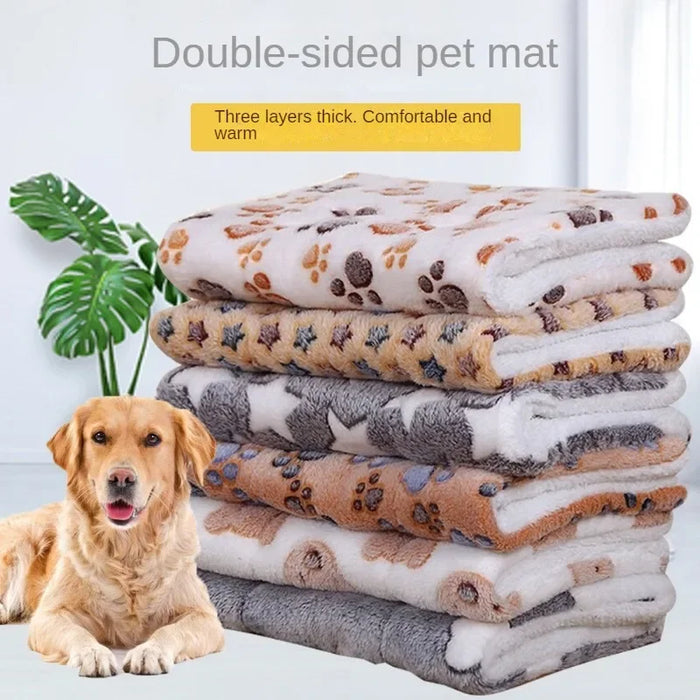 Double-sided Pet Mat Mats Short Plush Pet Sleeping Bed for Cats Small Dogs Cute Pet Pad Blanket Warm Kitten Cushion Cat Sofa Bed - Small to Tall Pet Co.