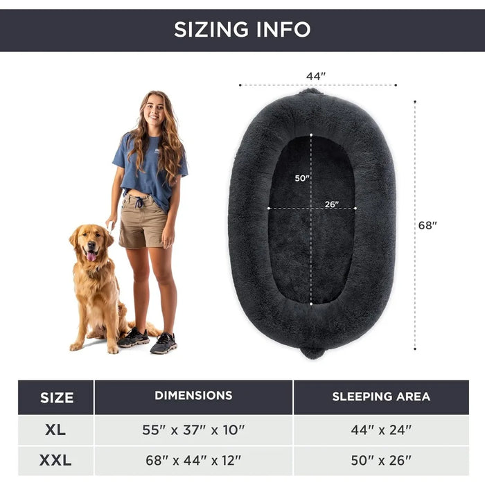 Bedsure Human Dog Bed for People Adults, Calming Human Size Giant Dog Bed Fits Pet Families with Memory Foam Supportive Mat - Small to Tall Pet Co.