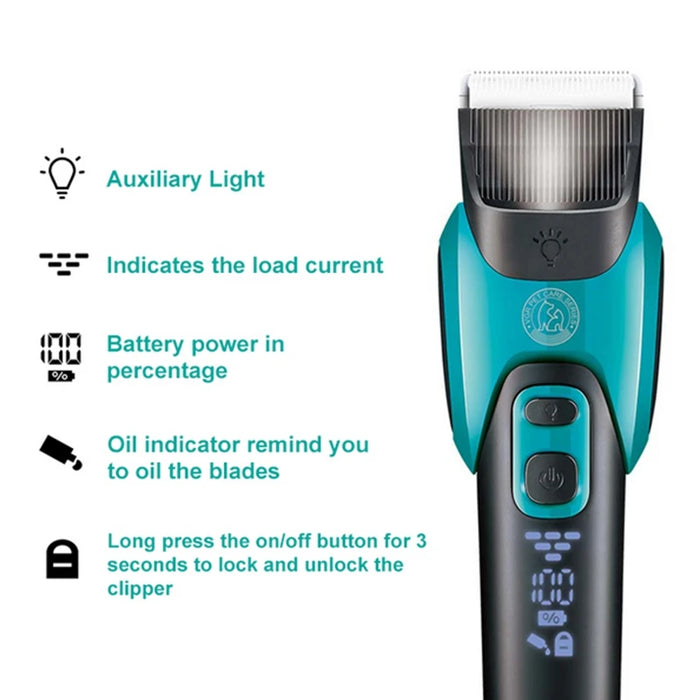 Powerful Rechargeable dog pet clipper Professional Electric cat Trimmer dog grooming kit  tools supplies ceramic haircut machine - Small to Tall Pet Co.