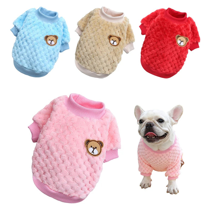 Winter Warm Pet Clothes for Small Dogs Puppy Cat Pullover Soft Fleece Chihuahua Vest French Bulldog Costume Yorkie Pug Jacket - Small to Tall Pet Co.