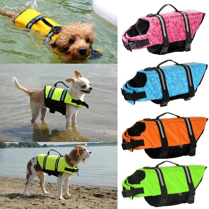 Summer Dog Life Vest Jacket Reflective Pet Clothes Puppy Swimwear Dog Life Jacket Safety Swimming Suit Dog Supplies - Small to Tall Pet Co.