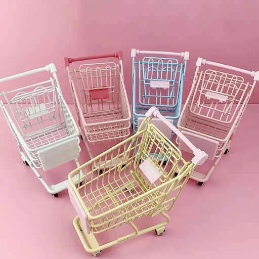 New Colorful Funny Mini Supermarket Shopping Cart Photo Props Trolley Pet Bird Parrot Hamster Toy Wholesale Children Kid Toy - Small to Tall Pet Co.