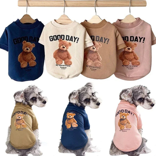 Dogs Winter Cute Clothes Puppy Warm Pullover Sweatshirt Bear Pattern Pet Jacket for Small Medium Dog Cat Coats Chihuahua Costume - Small to Tall Pet Co.