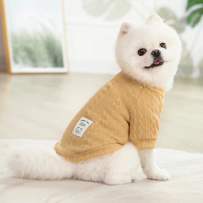 XS-2XL Dog Clothes Autumn Winter Dog Sweater Round Neck Pet Clothes for Small Medium Dogs Warm Soft Puppy Clothes Pet Supplies - Small to Tall Pet Co.