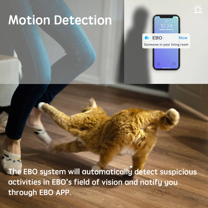 Enabot Pet Camera Home Security Camera,Movable Indoor WiFi Cam,2 Way Talk,Night Vision,1080P Video, Self Charging Robot - Small to Tall Pet Co.