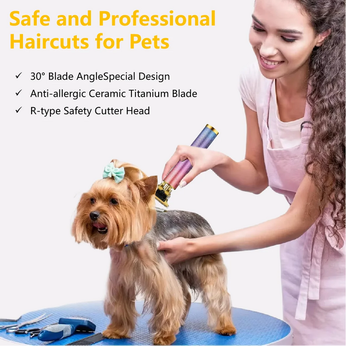 Dog Professional Hair Clipper Electrical Grooming Trimmer for Pets USB Rechargeable Cat Shaver Animals Haircut Machine - Small to Tall Pet Co.