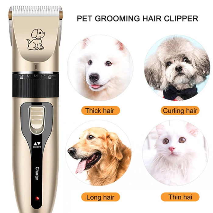 Electric Pet Clipper Grooming Kit For Dogs Reachageable Trimmer Haircut Cat Hair Cutting Remover Professional Machine Set - Small to Tall Pet Co.