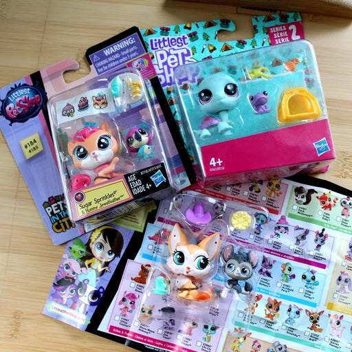 New Original Hasbro Littlest Pet Shop Action Figures Cute Cartoon Animal Model Toys Big Eyed Pet Doll Collectible Toys Children - Small to Tall Pet Co.