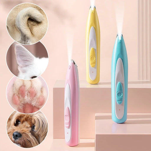 New Dog Paw Trimmer with LED Light Fully Waterproof Pet Hair Trimmer with LED Display Dog Clippers for Grooming 18mm Widen Blade - Small to Tall Pet Co.