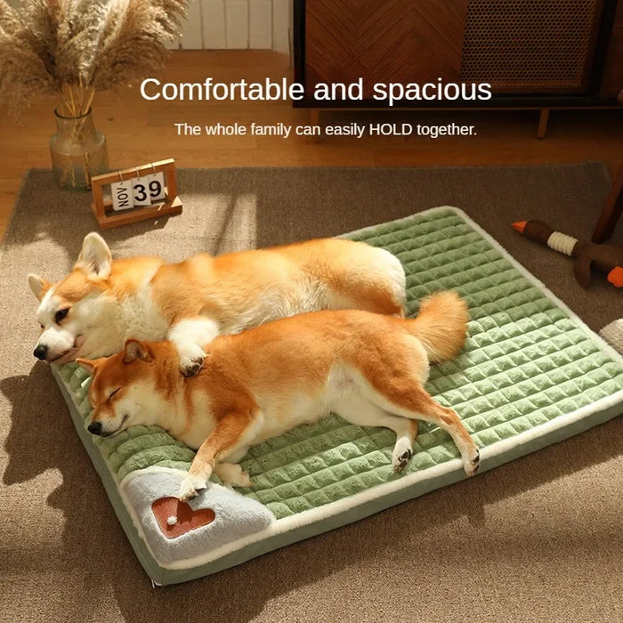 Winter Warm Dog Mat Luxury Sofa for Small Medium Dogs Plaid Bed for Cats Dogs Fluff Sleeping Removable Washable Pet Beds - Small to Tall Pet Co.