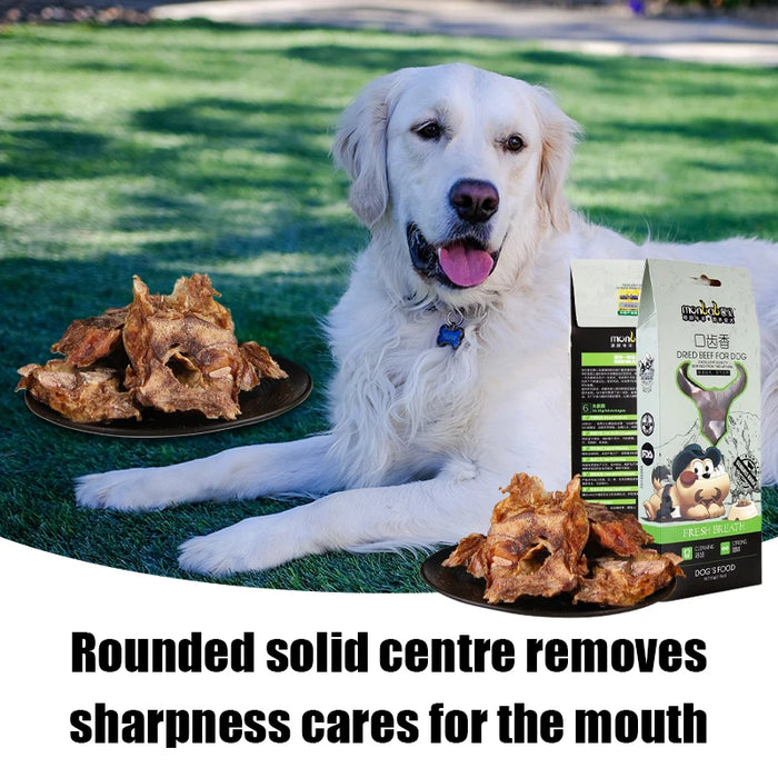 Nutritious Real Beef Rib Snacks for Dogs | Teeth Cleaning Treats that Reduce Bad Breath & Promote Dental Health