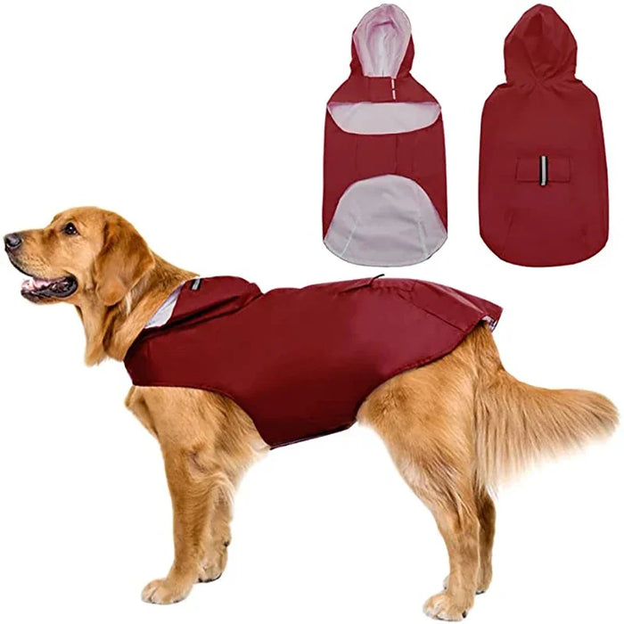 Dog Raincoat Small Large Dogs Waterproof Pet Clothes Reflective Dogs Rain Coats Hooded Jacket Raincoat Chihuahua Pet Supplies - Small to Tall Pet Co.