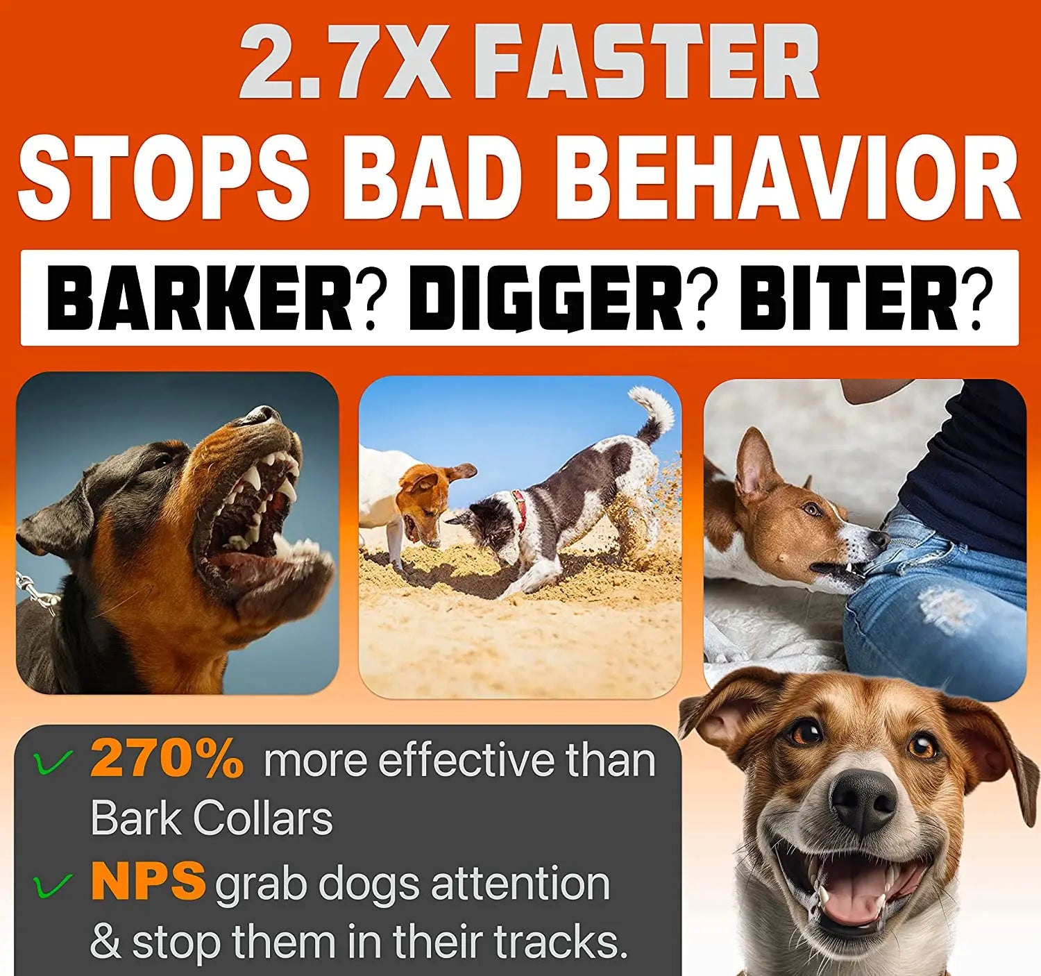 Ultrasonic Anti-Bark Dog Collar – USB Rechargeable