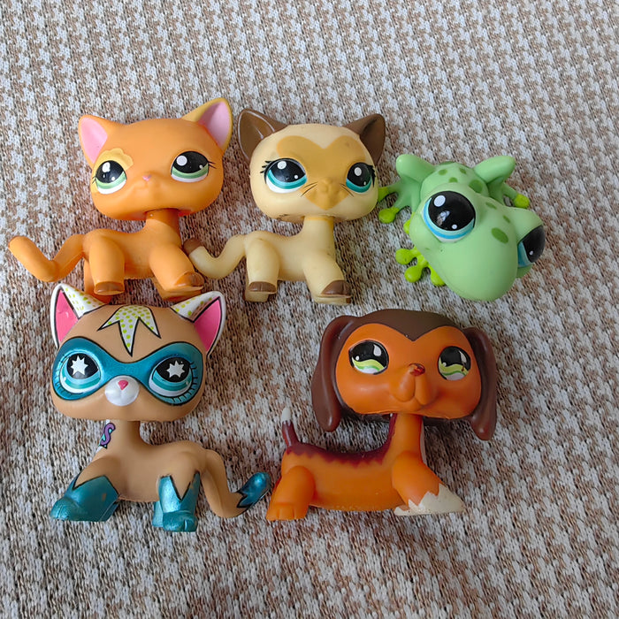 Little Baby pets Shop LPS Cute Short Hair Cats Deer Tortoise Bear Monkey Dolphin Spaniel Dogs Tortoise Figure Toy Gift - Small to Tall Pet Co.