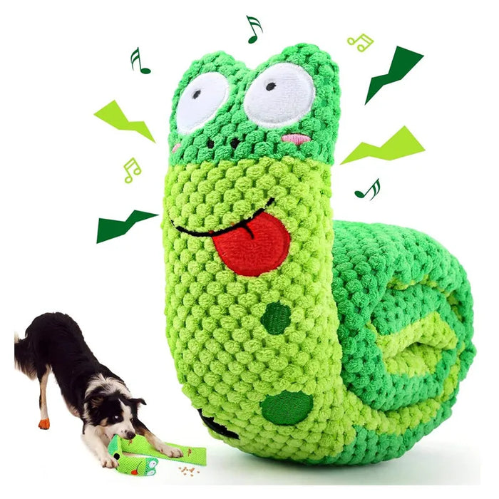 Dog Puzzle Toy Plush Sound Toys Foldable Snail Sniffing Interactive Squeak Food Molar Dog Pet Toy Supplies for Foraging Training - Small to Tall Pet Co.