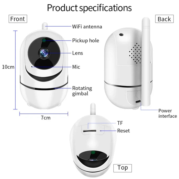 5G WIFI 1620P Wireless IP Camera Wifi 360 CCTV Mini Pet Video Surveillance TUYA Baby Monitor ip - Small to Tall Pet Co.